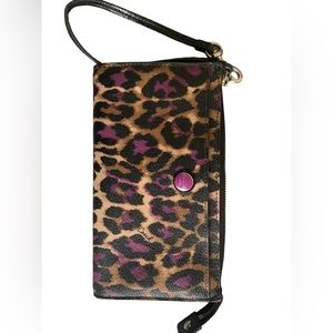 Coach Leopard Print Wristlet/wallet.